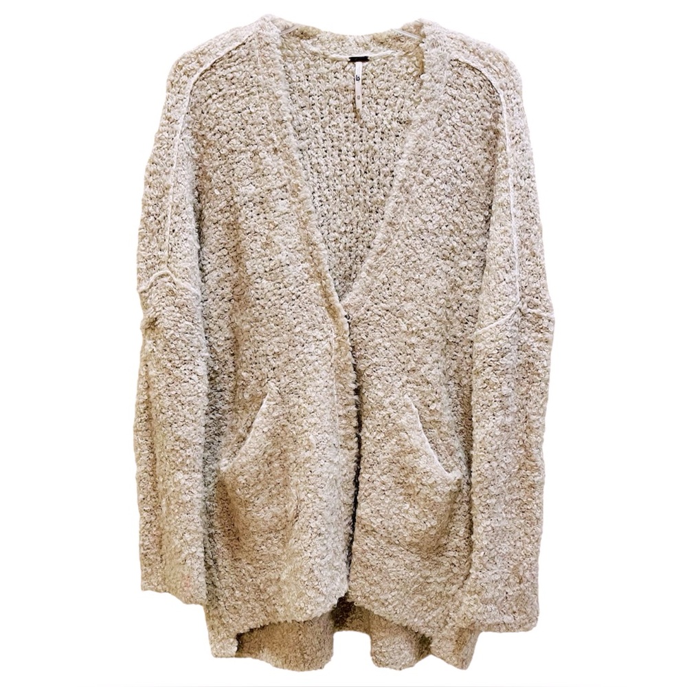 Free People Cozy Cream Oversized Sweater XS X-Small
